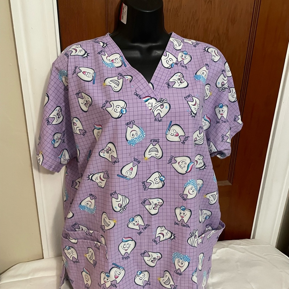 Purple Dental-Themed Women's Top